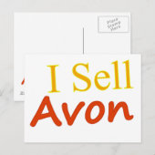 Carte Postale J'ai vendu Avon White Arrière - plan (Devant / Derrière)