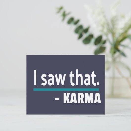 Carte Postale J'ai vu Karma Funny (Debout devant)