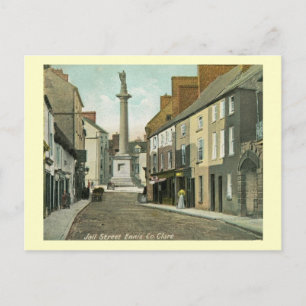 Carte Postale Jail St., Ennis, Comté de Clare, Irlande Vintage