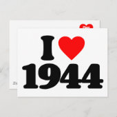 CARTE POSTALE J'AIME 1944 (Devant / Derrière)