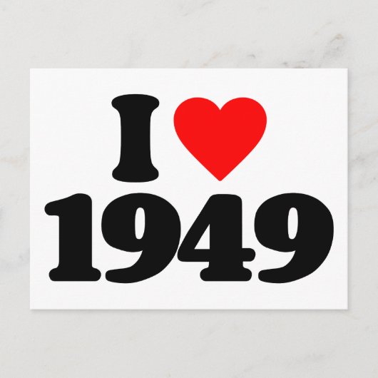 CARTE POSTALE J'AIME 1949 (Devant)