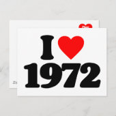 CARTE POSTALE J'AIME 1972 (Devant / Derrière)