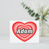 Carte Postale J'aime Adam (Debout devant)