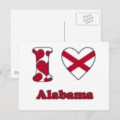 Carte Postale J'aime Alabama (Devant / Derrière)