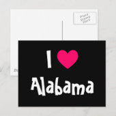 Carte Postale J'aime Alabama (Devant / Derrière)