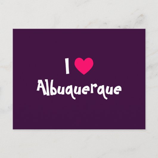 Carte Postale J'aime Albuquerque (Devant)