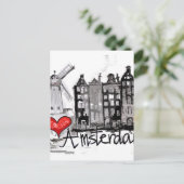 Carte Postale J'aime Amsterdam (Debout devant)