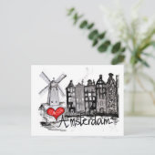 Carte Postale J'aime Amsterdam (Debout devant)