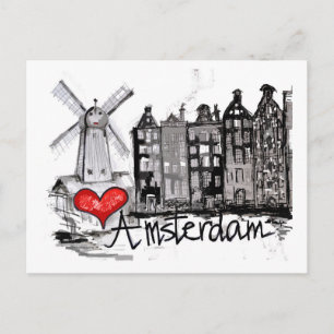 Carte Postale J'aime Amsterdam