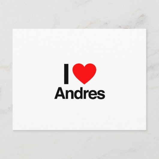 Carte Postale j'aime andres (Devant)
