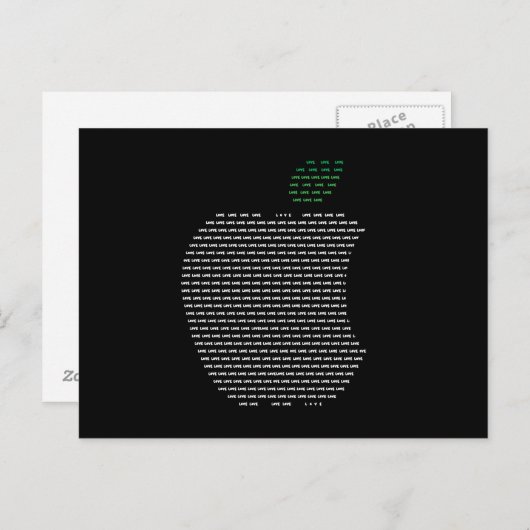 Carte Postale J'aime Apple Postcard (Devant / Derrière)