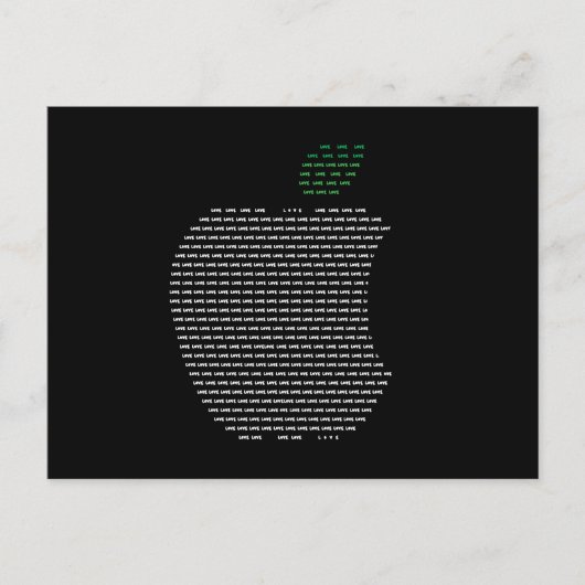 Carte Postale J'aime Apple Postcard (Devant)
