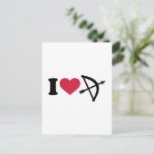 Carte Postale J'aime Archer flèche arc (Debout devant)