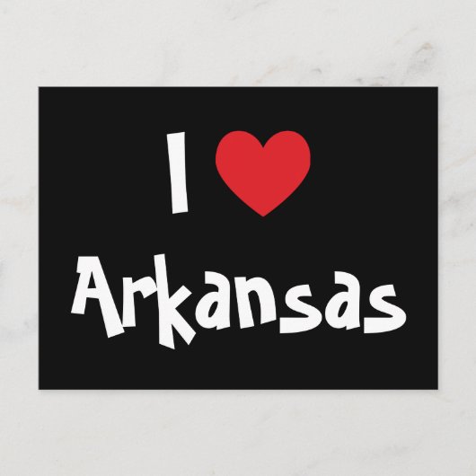 Carte Postale J'aime Arkansas (Devant)