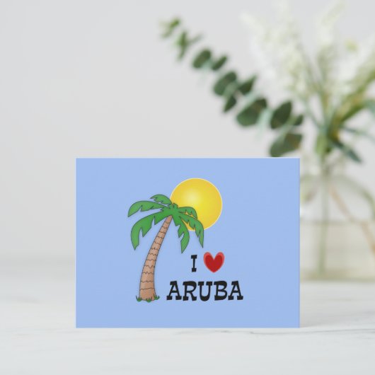 Carte Postale J'aime Aruba (Debout devant)