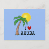 Carte Postale J'aime Aruba (Devant)