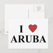 Carte Postale J'aime Aruba (Devant / Derrière)