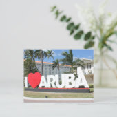 Carte Postale J'aime Aruba - Une île heureuse (Debout devant)