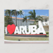 Carte Postale J'aime Aruba - Une île heureuse (Devant)