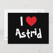 Carte Postale J'aime Astrid (Devant / Derrière)