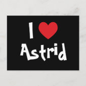 Carte Postale J'aime Astrid (Devant)
