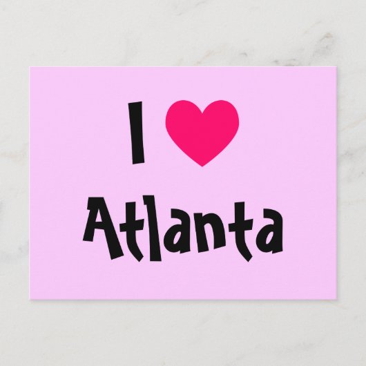 Carte Postale J'aime Atlanta (Devant)