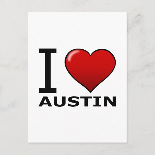 CARTE POSTALE J'AIME AUSTIN, TX - TEXAS (Devant)