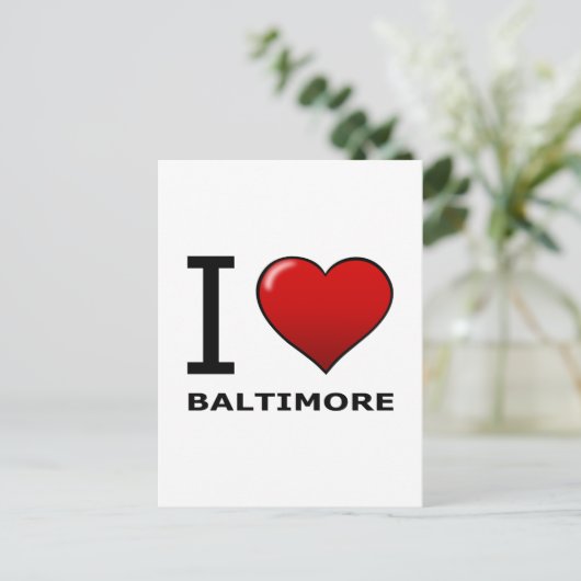 CARTE POSTALE J'AIME BALTIMORE, MD - MARYLAND (Debout devant)