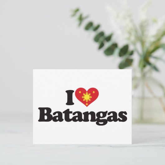 Carte Postale J'aime Batangas (Debout devant)