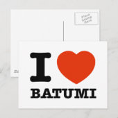 Carte Postale J'aime Batumi (Devant / Derrière)