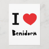 Carte Postale J'aime Benidorm (Devant)