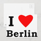 Carte Postale J'aime Berlin (Devant / Derrière)