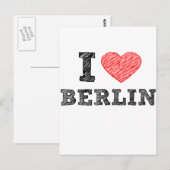 Carte Postale J'aime Berlin (Devant / Derrière)