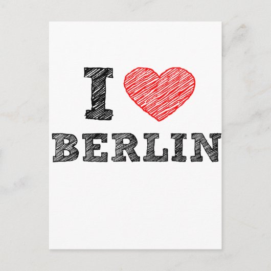 Carte Postale J'aime Berlin (Devant)