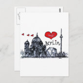 Carte Postale J'aime Berlin (Devant / Derrière)