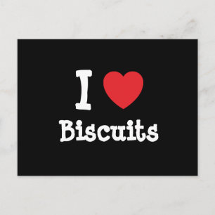 Carte Postale J'aime Biscuits coeur T-shirt