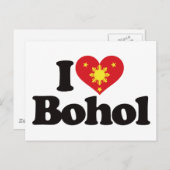 Carte Postale J'aime Bohol (Devant / Derrière)