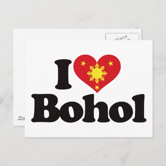Carte Postale J'aime Bohol (Devant / Derrière)
