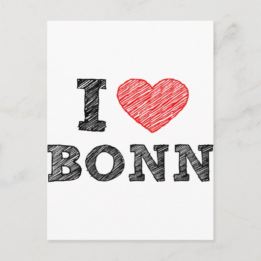 Carte Postale J'aime Bonn (Devant)