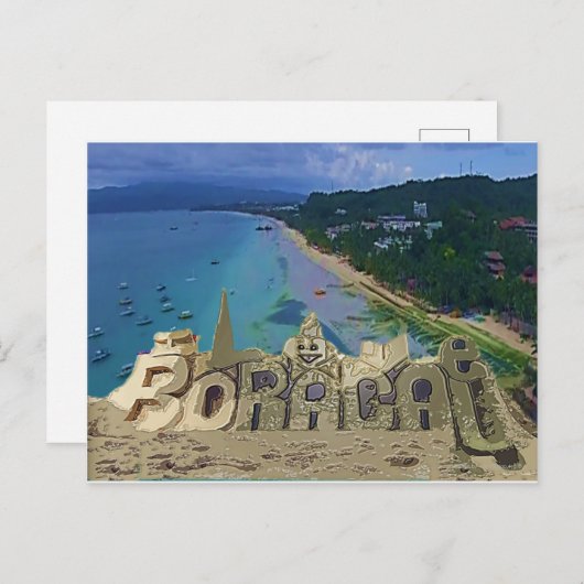 Carte Postale J'aime Boracay (Devant / Derrière)