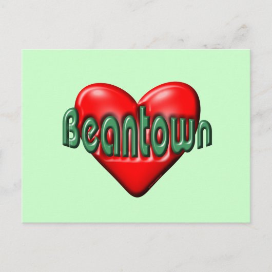 Carte Postale J'aime Boston (Devant)