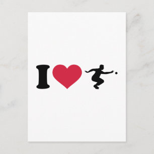 Carte Postale J'aime Boule Boccia Player