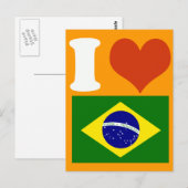 Carte Postale J'aime Brasil (Devant / Derrière)