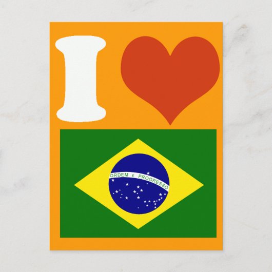 Carte Postale J'aime Brasil (Devant)
