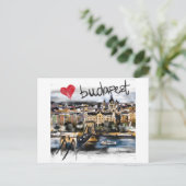 Carte Postale J'aime Budapest (Debout devant)