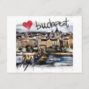 Carte Postale J'aime Budapest