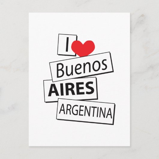 Carte Postale J'aime Buenos Aires (Devant)