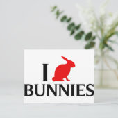 Carte Postale J'Aime Bunnies (Debout devant)