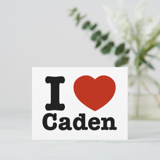 Carte Postale J'aime Caden (Debout devant)