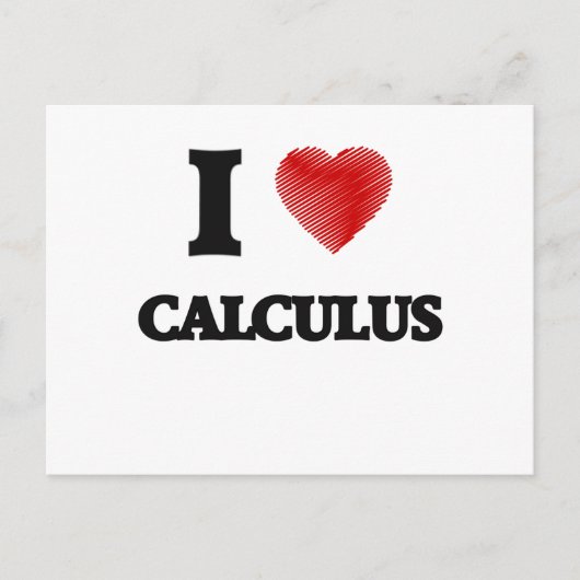 Carte Postale J'aime Calculs (Devant)